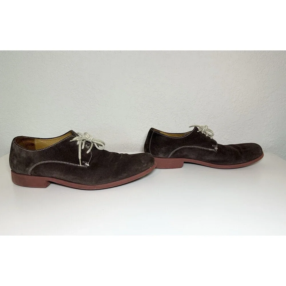 Cole Haan Men's‎ Size 10.5M Brown Leather Suede Lace-Up Derby Oxford Shoes